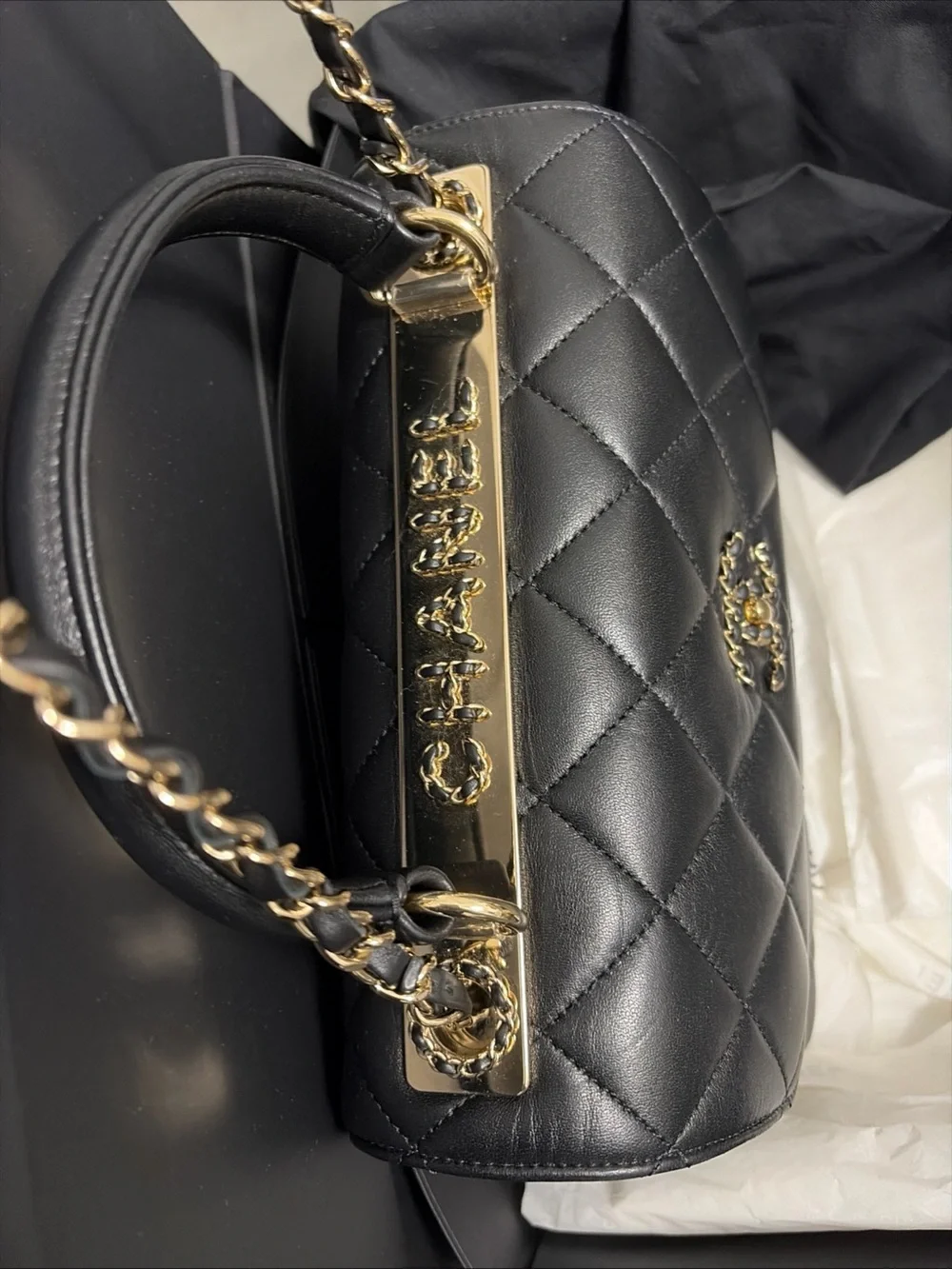 CHANEL Black Quilted Leather Small Flap Bag